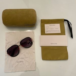 Gucci Aviator metal sunglasses